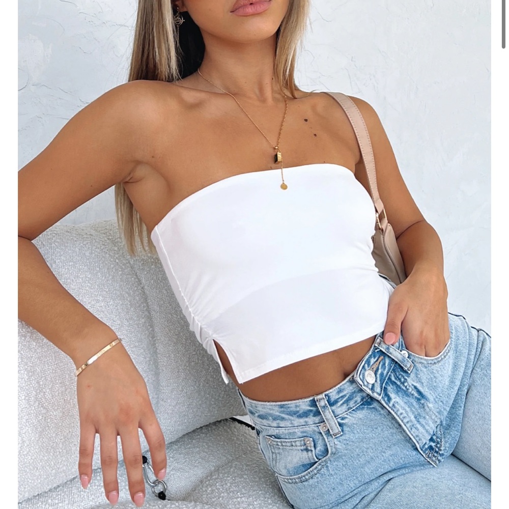 White Fox crop top white